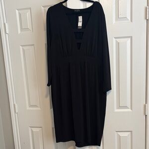 Lane Bryant Elegant Black Long Sleeve Dress